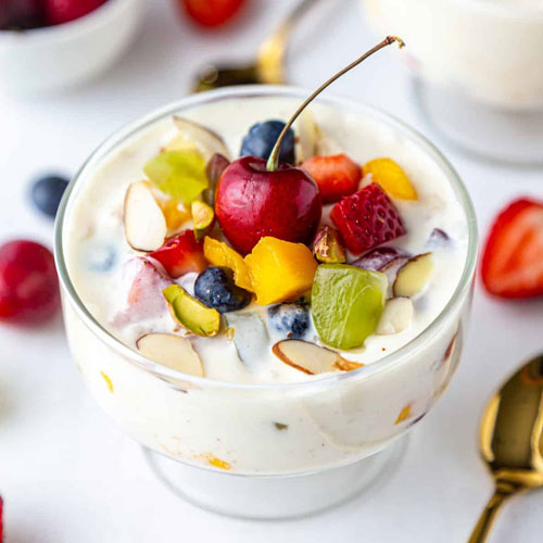 Fruit Salad with Ice Cream